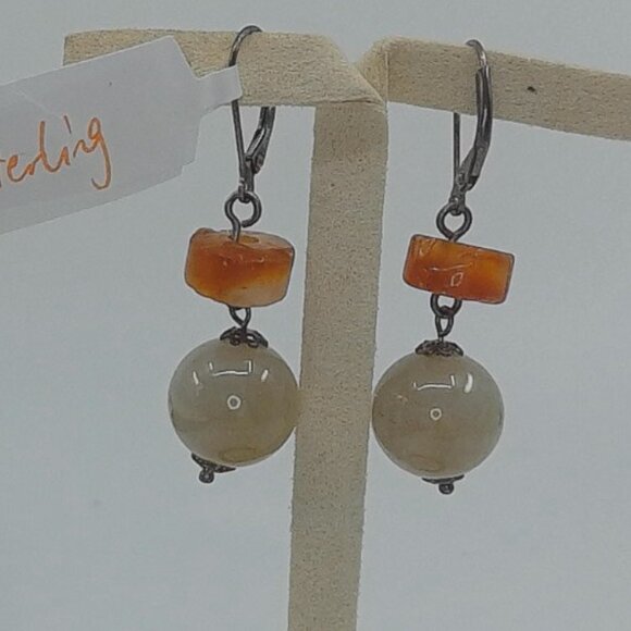 Sterling Silver Dangle Earrings - Picture 1 of 3